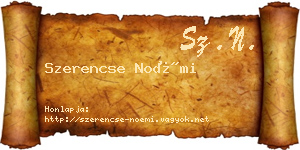 Szerencse Noémi névjegykártya